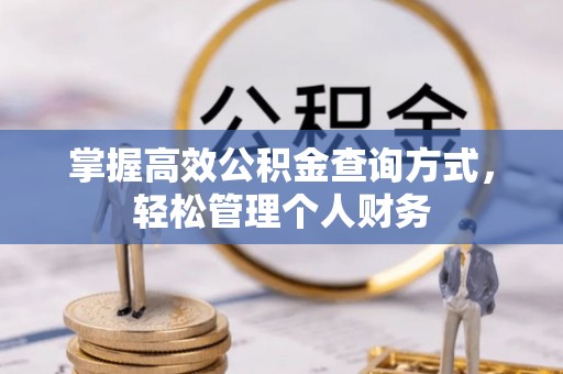 助手掌握高效公积金查询方式，轻松管理个人财务