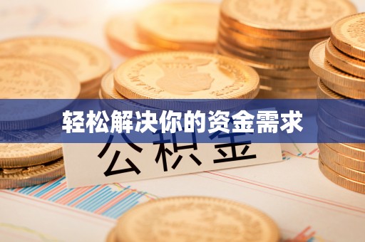 助手轻松解决你的资金需求