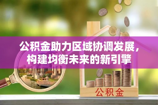 助手公积金助力区域协调发展，构建均衡未来的新引擎