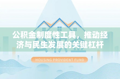 助手公积金制度性工具，推动经济与民生发展的关键杠杆