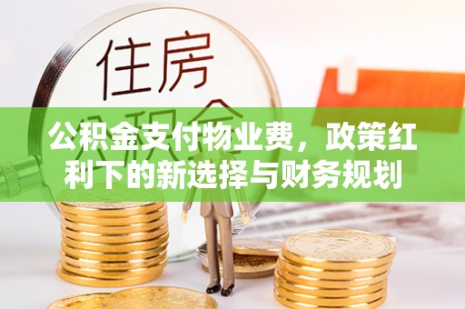 助手公积金支付物业费，政策红利下的新选择与财务规划