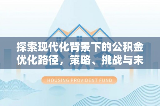 助手探索现代化背景下的公积金优化路径，策略、挑战与未来展望