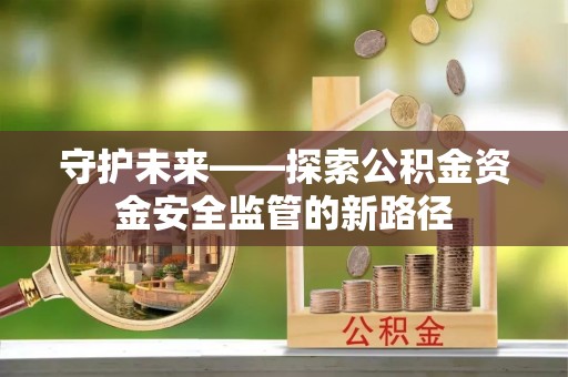 助手守护未来——探索公积金资金安全监管的新路径