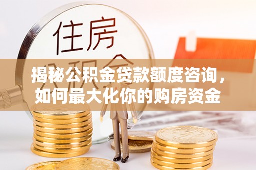 助手揭秘公积金贷款额度咨询，如何最大化你的购房资金
