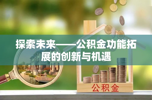 助手探索未来——公积金功能拓展的创新与机遇