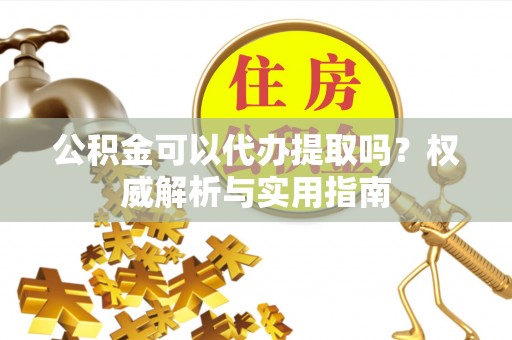 助手公积金可以代办提取吗？权威解析与实用指南