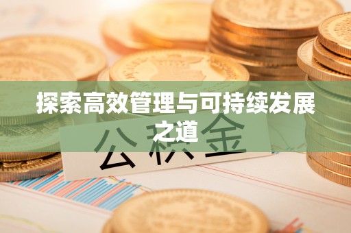 助手探索高效管理与可持续发展之道