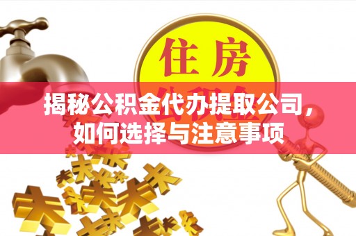 助手揭秘公积金代办提取公司，如何选择与注意事项