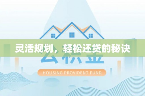 助手灵活规划，轻松还贷的秘诀